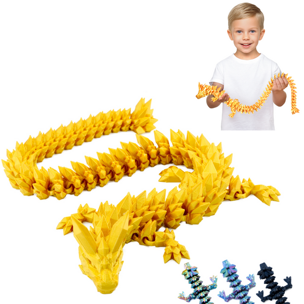 Large 3D Dragon – Dragon Sculpture 60 cm | Magical Dragon | Poseable Figure for Children, Collectors & Fantasy Fans